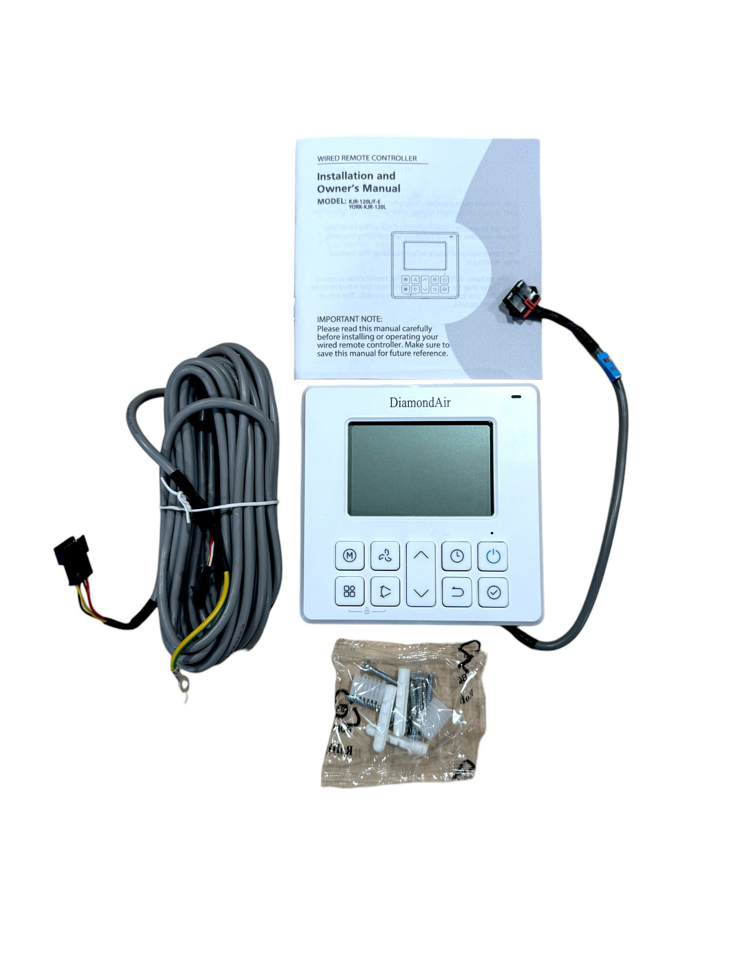 DiamondAir Mini Split Wall Mount Thermostat KJR-120L(R1)/EF